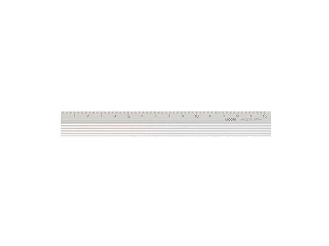 Midori | Aluminum Ruler 15cm Silver | Misc Store Amsterdam