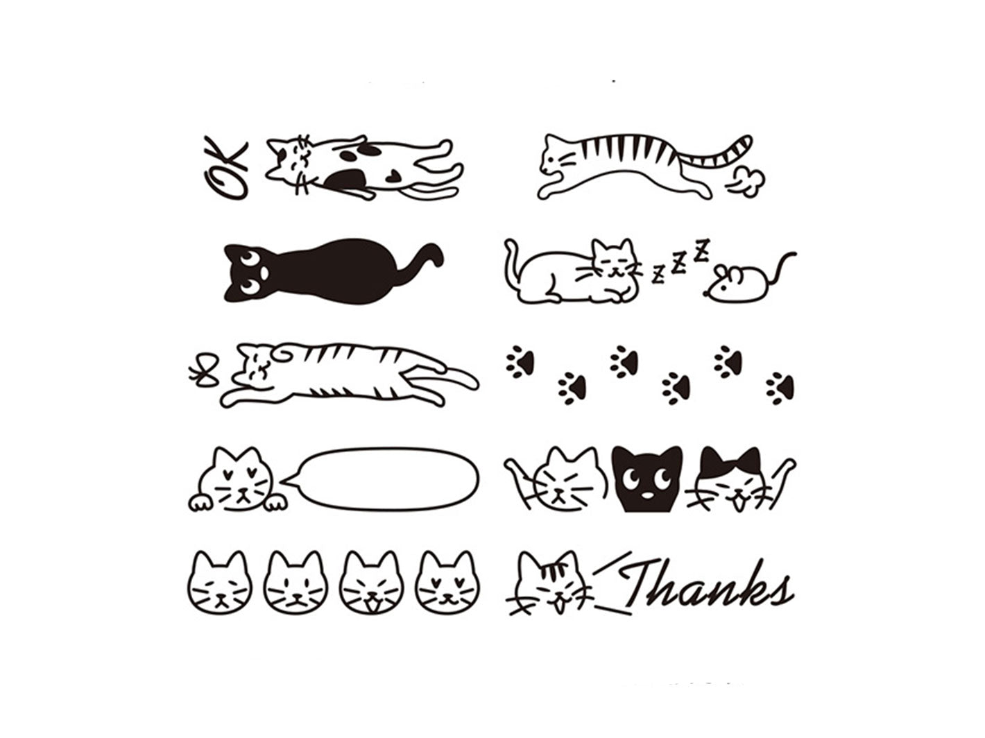 Cats Pre-Inked Rotating Stamp