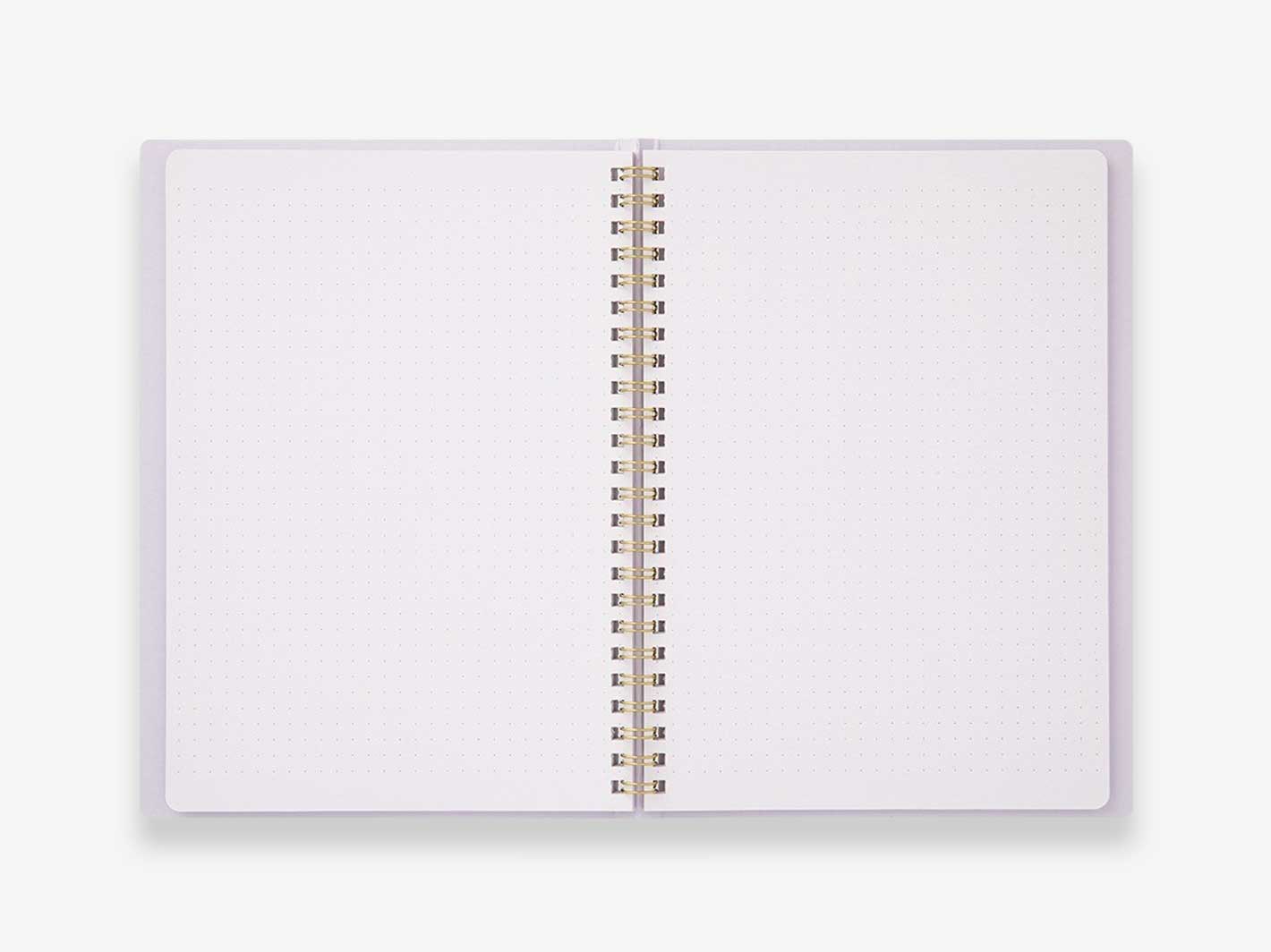 Color Dot Grid Ring Notebook Lilac