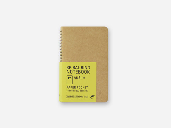 Paper Pocket A6 Slim Spiral Ring Notebook
