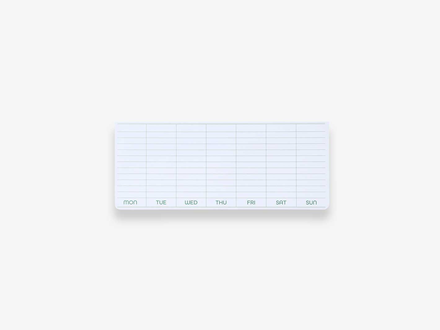 Weekly Sticky Memo Pad White