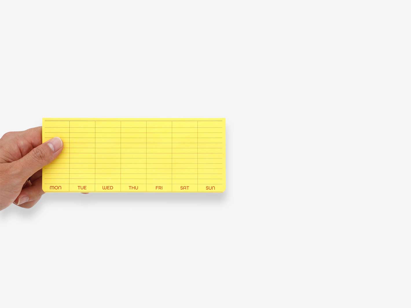 Weekly Sticky Memo Pad Yellow