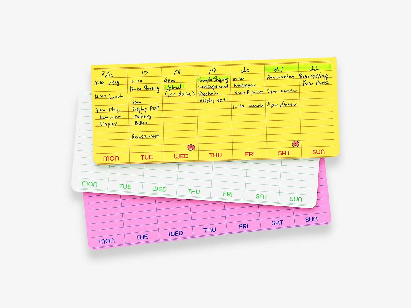 Penco | Weekly Sticky Memo Pad Yellow | Misc Store Amsterdam