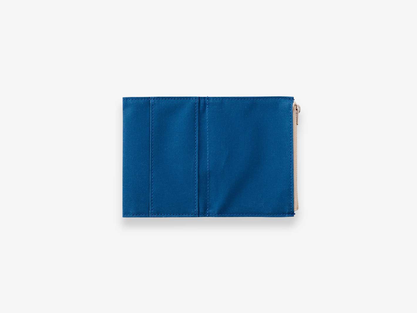 TF Passport Size Paper Cloth Zipper Case - Blue