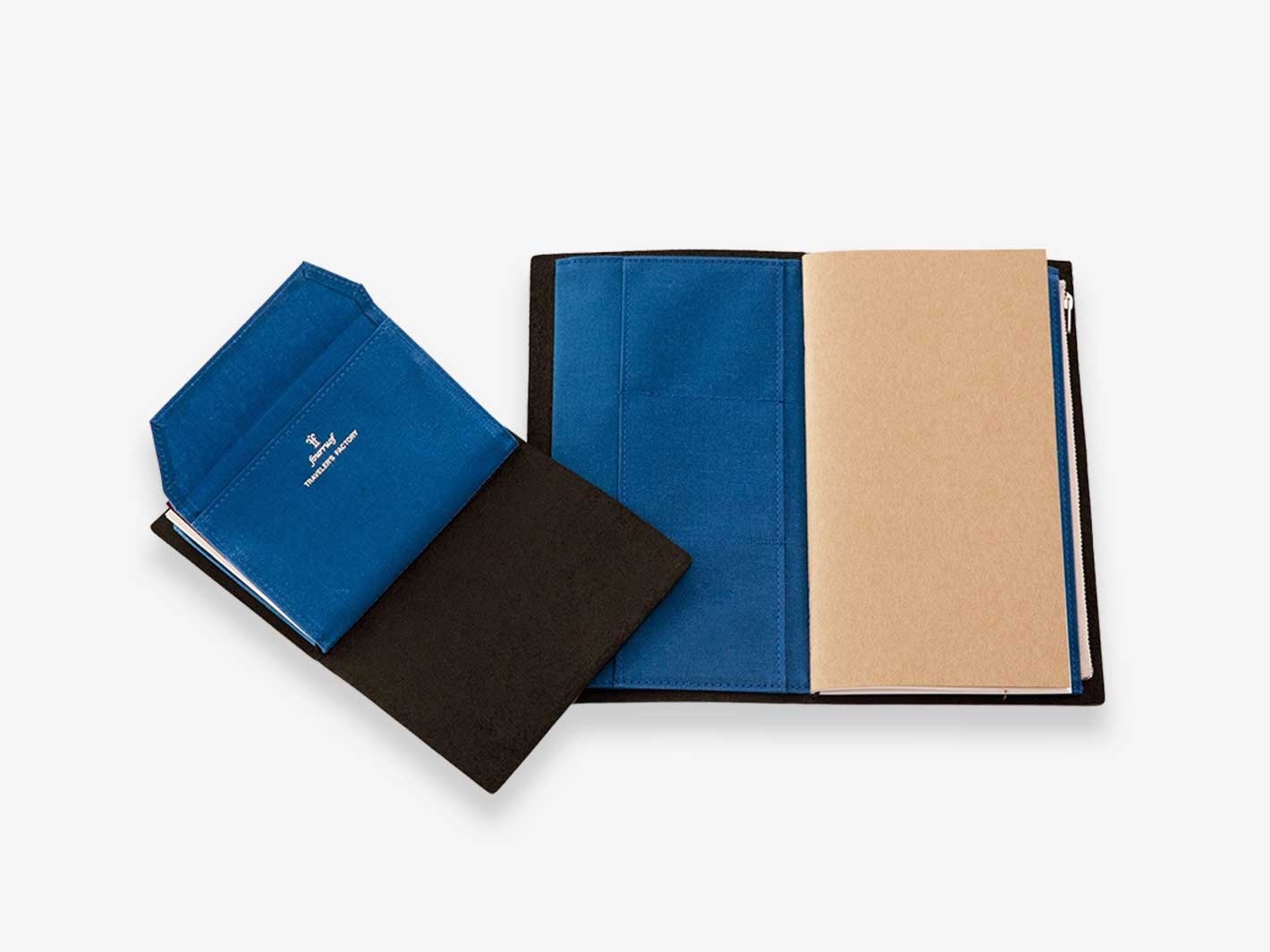 TF Passport Size Paper Cloth Zipper Case - Blue