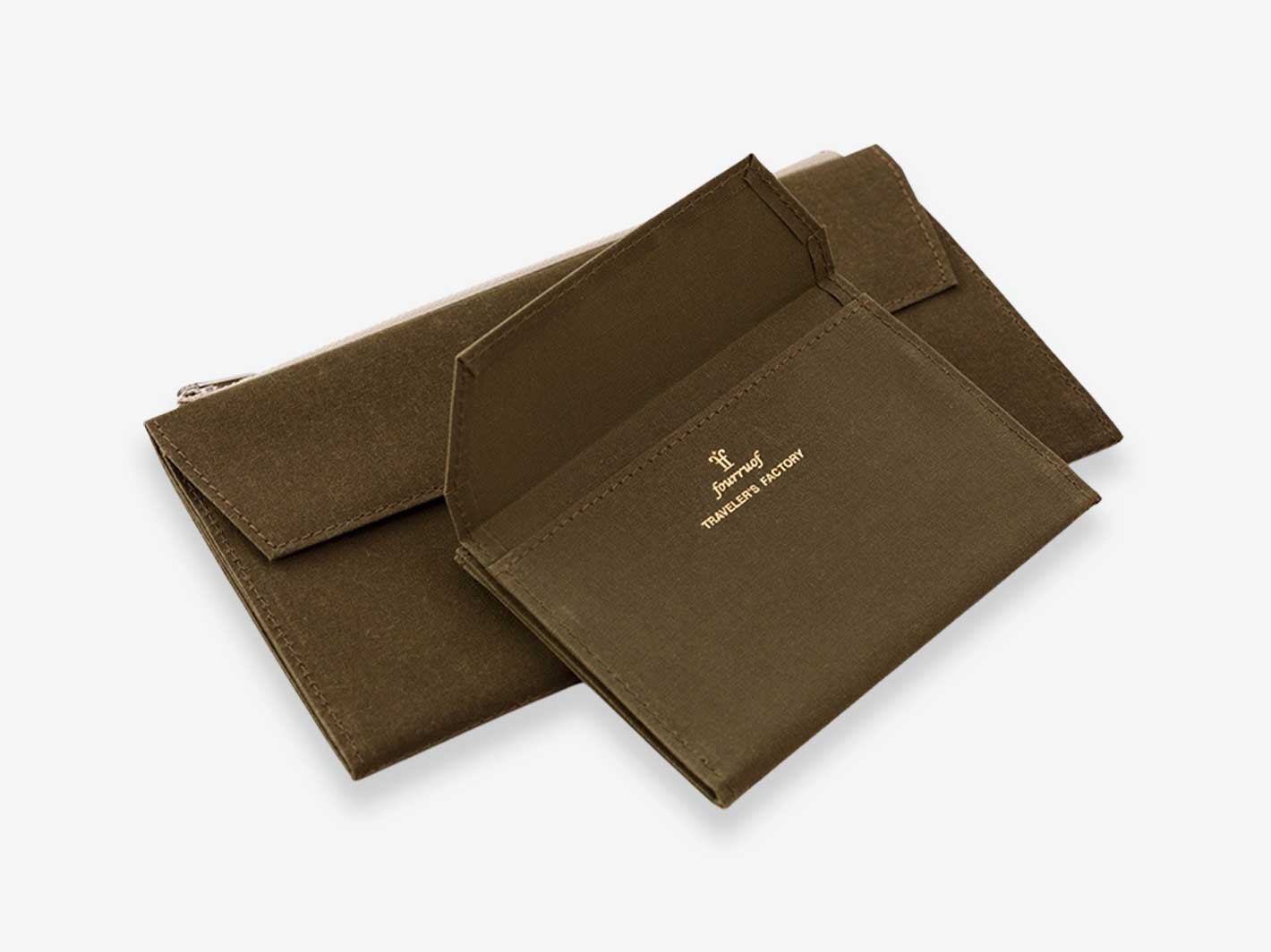 TF Paper Cloth Zipper Case - Olive