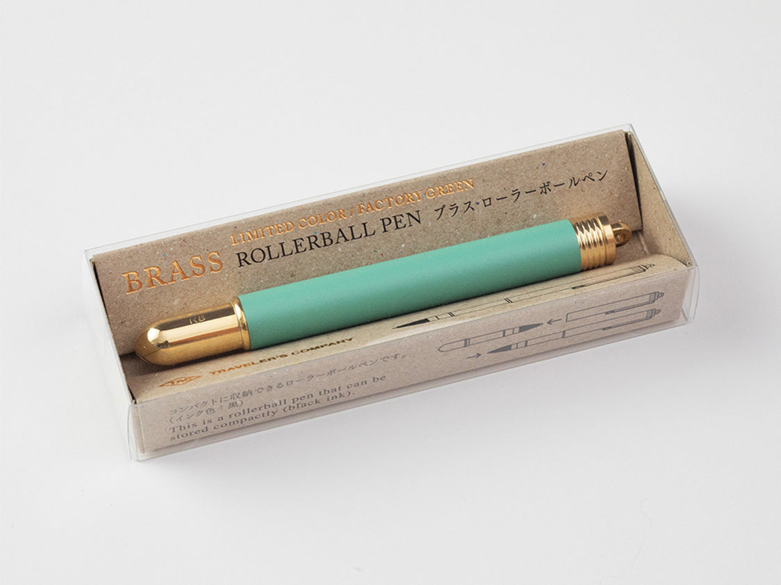 Brass Rollerball Pen Limited Edition Factory Green