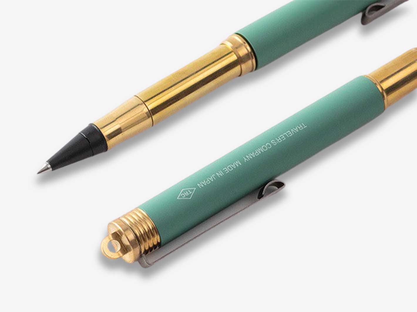 Brass Rollerball Pen Limited Edition Factory Green