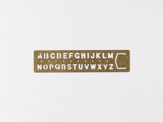 Brass Bookmark Template Alphabet