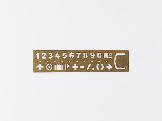 Brass Bookmark Template Numbers