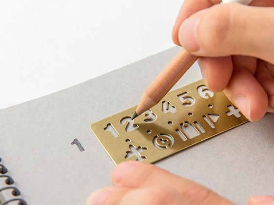 Brass Bookmark Template Numbers
